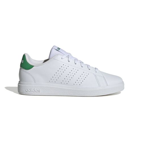 adidas Advantage Base 2.0 J - ftwwht/ftwwht/green