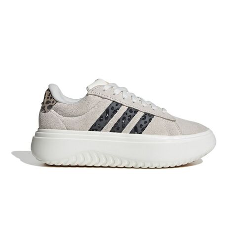 adidas Grand Court Platform Suede - owhite/carbon/magold