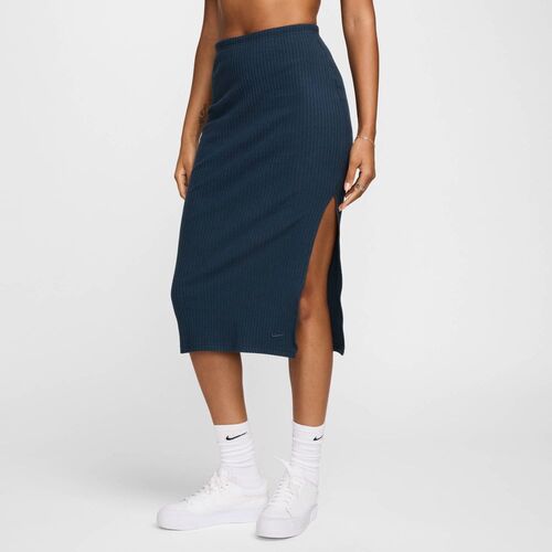 Nike Sportswear Chill Knit Gerippter Midi-Rock f�r Damen