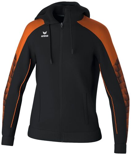 Erima Evo Star Training Jacket With Hood - black/orange