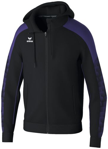 Erima Evo Star Training Jacket With Hood - black/ultra violet