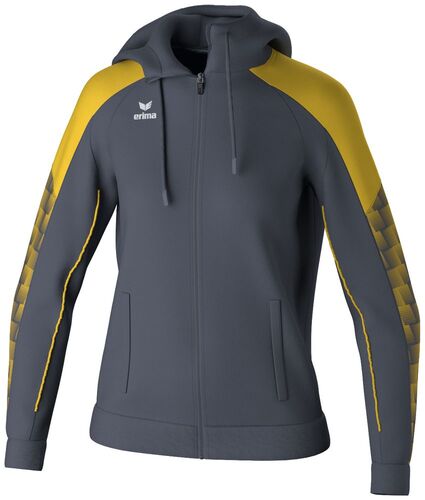 Erima Evo Star Training Jacket With Hood - slate grey/yellow