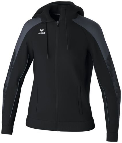 Erima Evo Star Training Jacket With Hood - black/slate grey