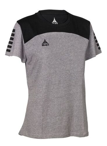 Select T-Shirt Oxford Damen V22 - grau schwarz