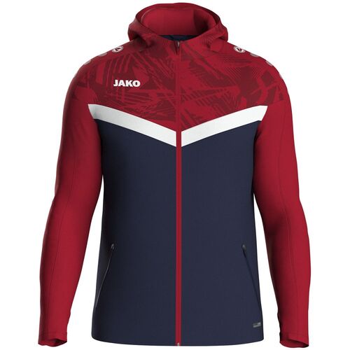 Jako Kapuzenjacke Iconic - marine/chili rot