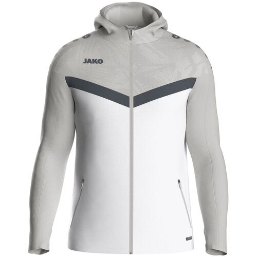 Jako Kapuzenjacke Iconic - wei�/soft grey/anthra light