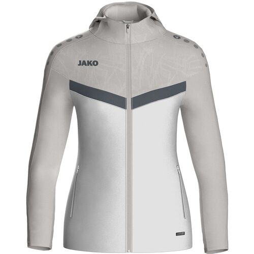 Jako Kapuzenjacke Iconic - wei�/soft grey/anthra light