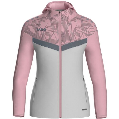 Jako Kapuzenjacke Iconic - soft grey/dusky pink/anthra light