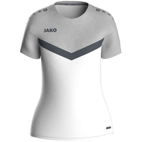 Jako T-Shirt Iconic - wei�/soft grey/anthra light