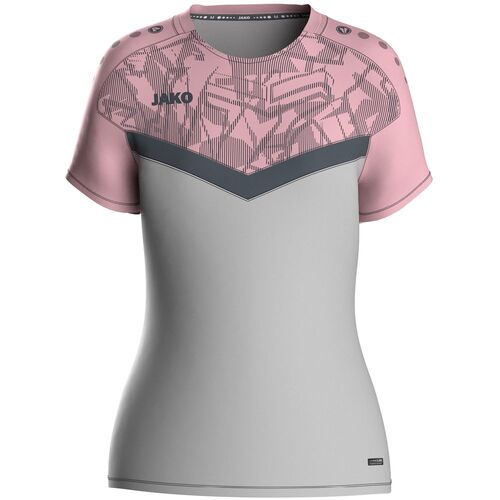 Jako T-Shirt Iconic - soft grey/dusky pink/anthra light