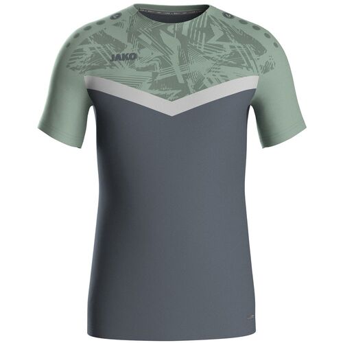 Jako T-Shirt Iconic - anthra light/mintgr�n/soft grey