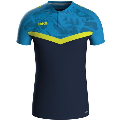 Jako Polo Iconic - marine/jako blau/neongelb