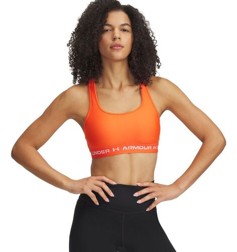 Under Armour Crossback Mid Bra - fire
