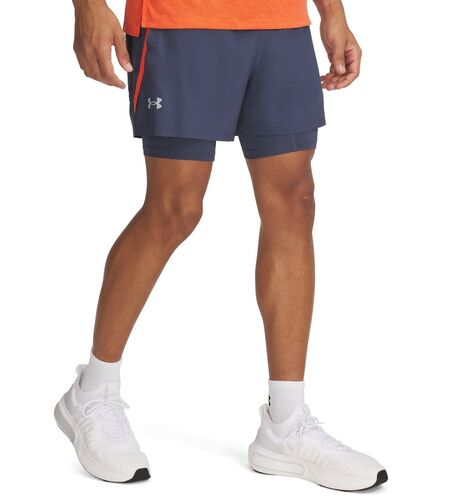 Under Armour Ua Launch 5 2-In-1 Shorts - downpour gray