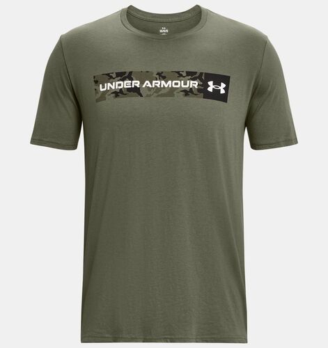 Under Armour Ua Camo Chest Stripe Ss - marine od green