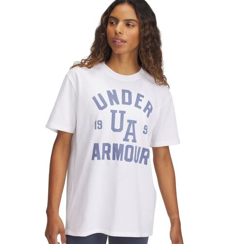 Under Armour Ua Hwt Os Collegiate Ss - white