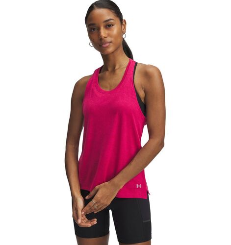 Under Armour Ua Launch Camo Singlet - shaded fuchsia