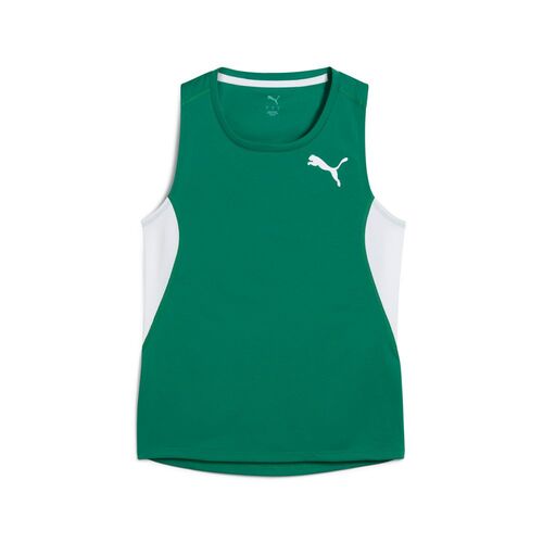 Puma W CROSS THE LINE SINGLET 3.0 - gr�n