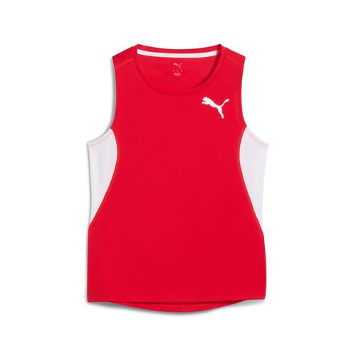Puma W CROSS THE LINE SINGLET 3.0 - rot
