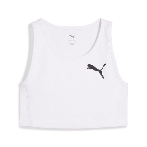 Puma W CROSS THE LINE CROP TOP 3.0 - weiss