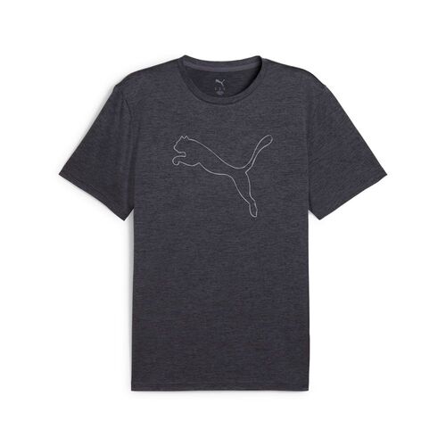 Puma M TAD ESSENTIAL HEATHER CAT TEE (CF large cat) - grau
