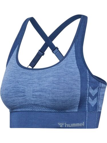 Hummel Hmlmt Shine Seamless Sports Bra - blue indigo melange