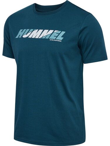 Hummel Hmlgraphic Bold Logo Tee - reflecting pond