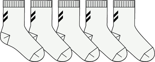 Hummel Hmlmake My Day Sock 5-Pack - bright white/bright white