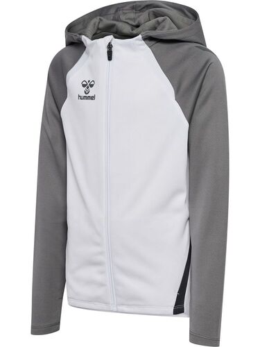 Hummel Hmllead 2.0 Zip Hoodie Kids - white/steel gray