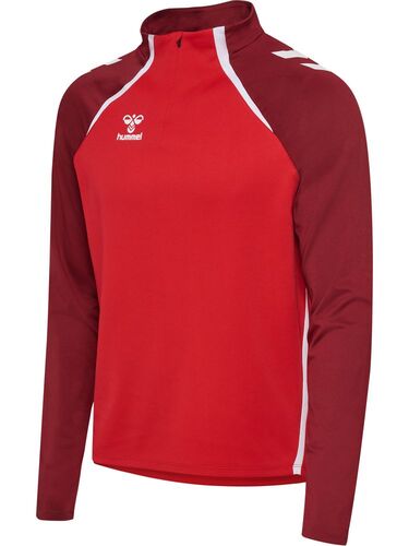 Hummel Hmllead 2.0 Half Zip - true red/maroon