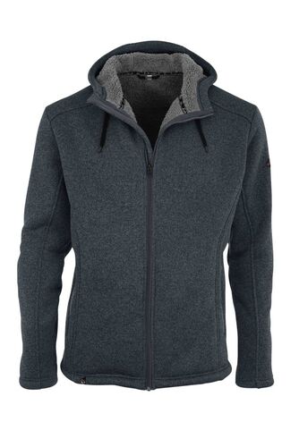 Maul Jachenau - Strickfleeceja.+Kap - black