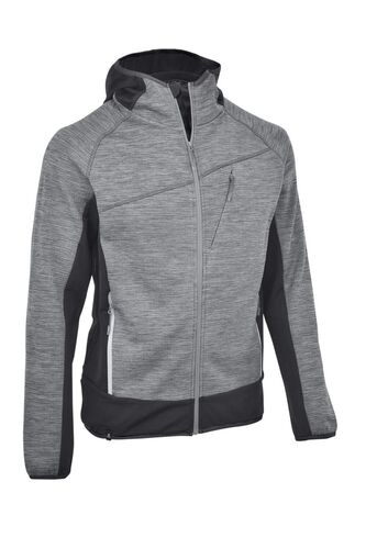 Maul Herzogstand - Fleecejacke+Kapu - hellgrau/schwar