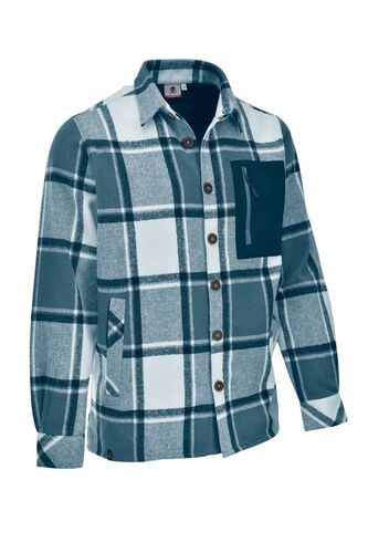 Maul Villingen - Flanell Hemdjacke - petrol blue