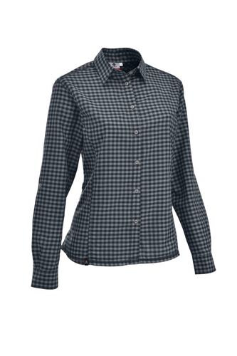 Maul Mosel - 1/1 Flanellbluse Karo - dark grey
