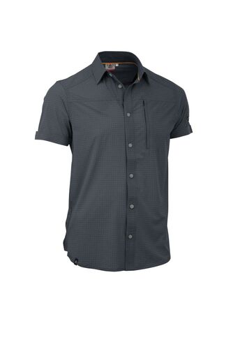 Maul Veniv 4Xt - 1/2 Hemd Karo Elas - anthrazit