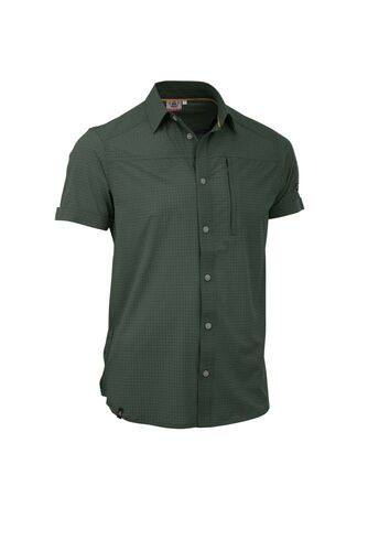 Maul Veniv 4Xt - 1/2 Hemd Karo Elas - forest green