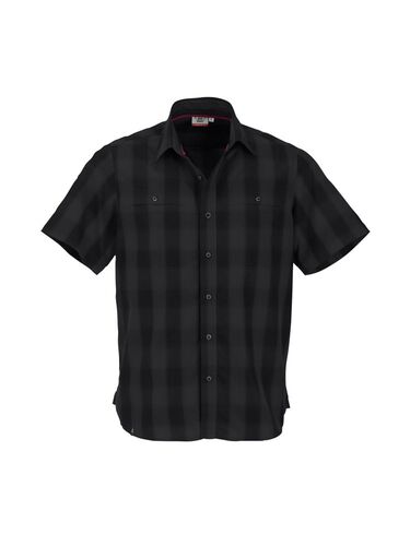 Maul Askim Ii - 1/2 Hemd Karo Elast - dark grey