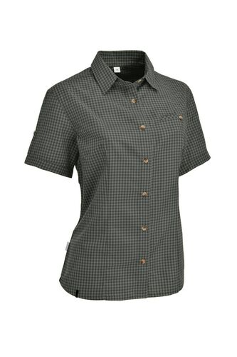 Maul Sandnes Xt - 1/2 Bluse Kariert - forest green