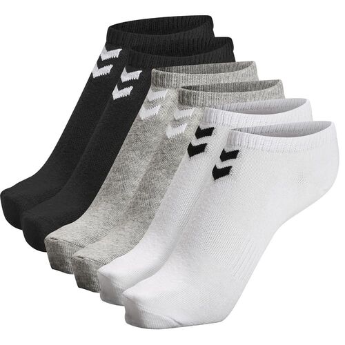 Hummel Hmlchevron 6-Pack Ankle Socks - black/white/grey