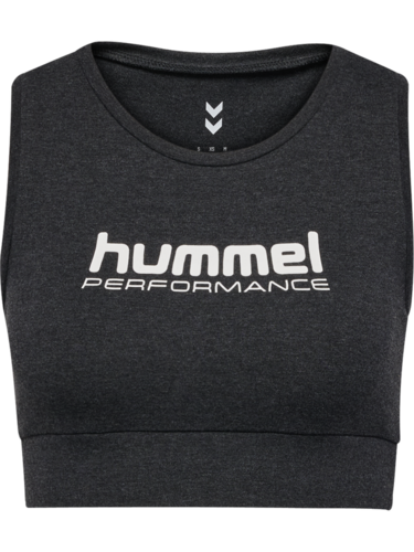 Hummel Hmlpulse logo light support bra - black melange