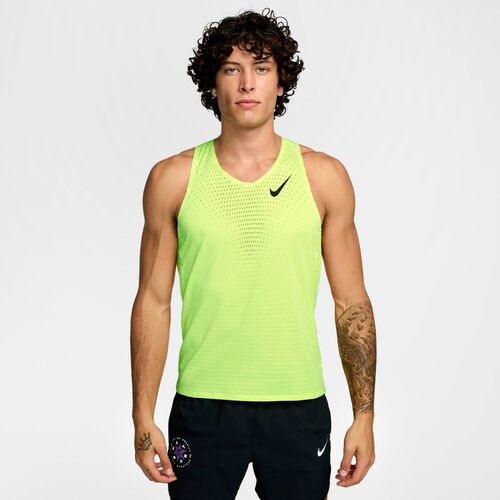 Nike M Nk Dfadv Aroswft Singlet - lt lemon twist/black