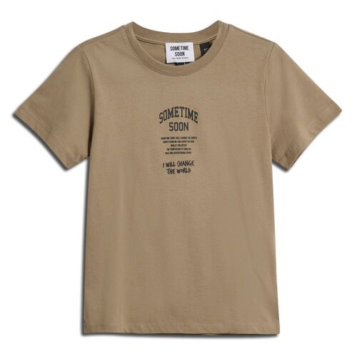 Hummel stmDIMAS T-SHIRT S/S - SEPIA TINT - 104 - sepia tint