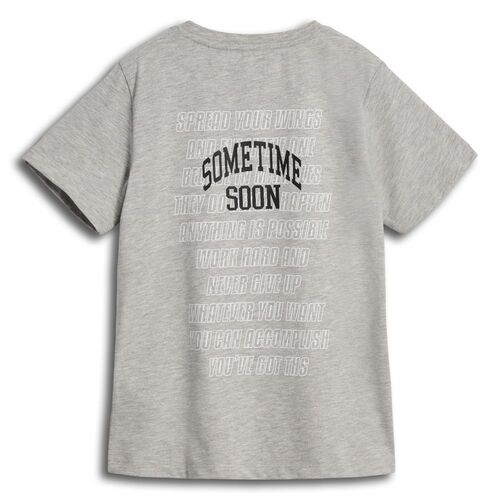 Hummel stmEMPOWER T-SHIRT S/S - GREY MELANGE - 104 - grey melange