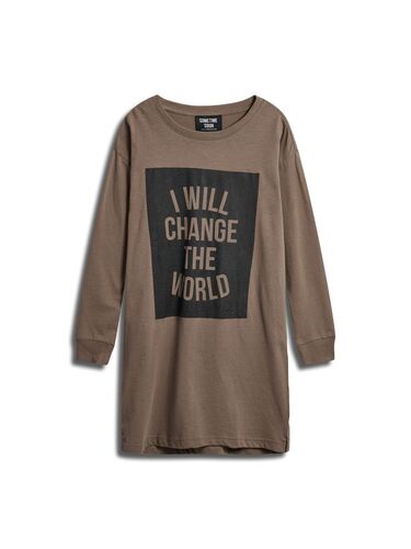 Hummel stsMAGGIE DRESS L/S - CARIBOU - 110 - caribou