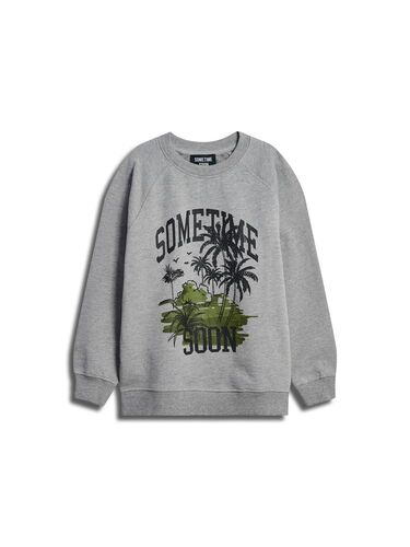 Hummel stsPALM SWEATSHIRT - GREY MELANGE - 104 - grey melange