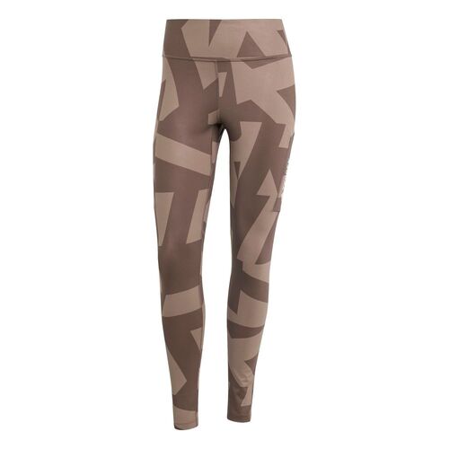 adidas W Mt Tights Aop - trabrn/earstr
