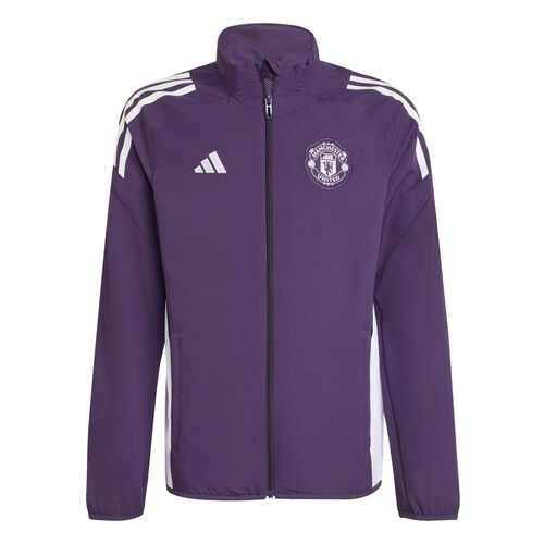 adidas Mufc Pre Jacke Y Kinder - aurplu/white/black