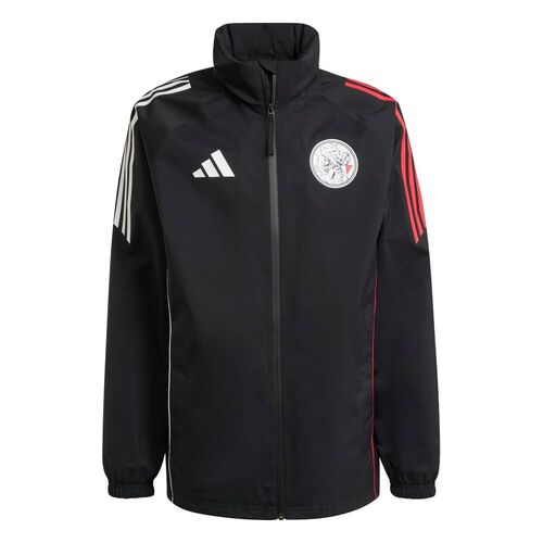 adidas Ajax Rain Jkt - black/white/bolred