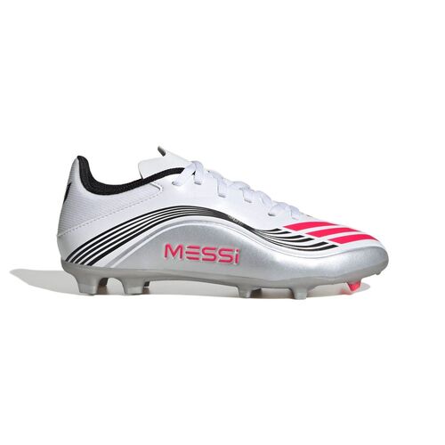 adidas F50 Messi League Fg/Mg J - ftwwht/lucred/silvmt