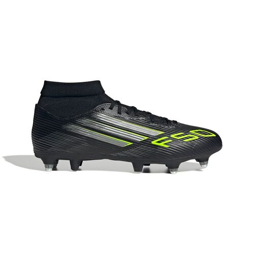 adidas F50 League Mid Sg - cblack/ironmt/luclem